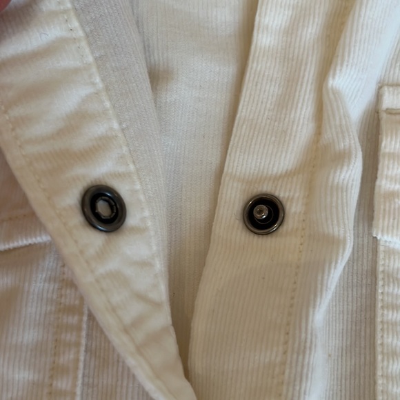 Banana Republic Button Down Cream Corduroy Shirt Size Small - Picture 4 of 8